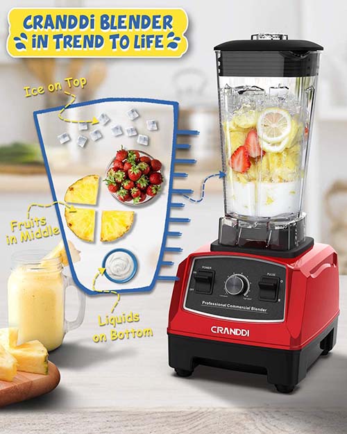 CRANDDI  Professional Blender YL-010 Red