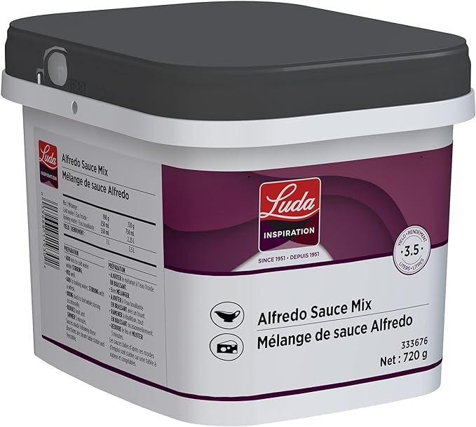 Alfredo Sauce Mix - 1 X 720 g Tub - Luda Foods - Prepared in Canada