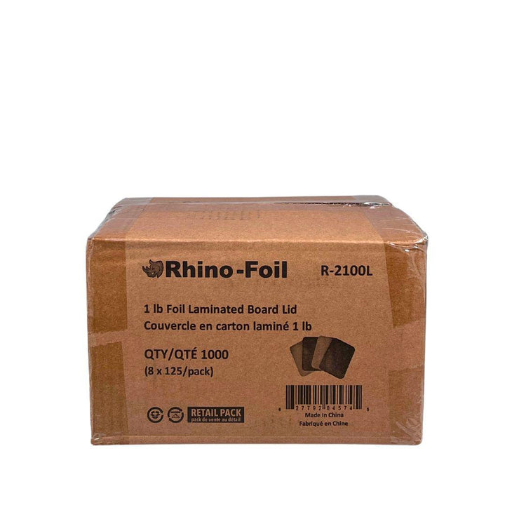 Rhino - 1lb Foil Laminated Board Lid - Paper - R-2100L
