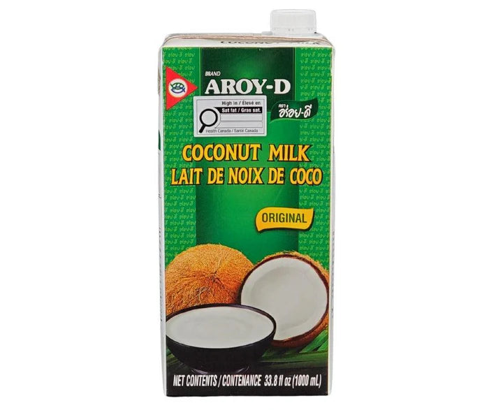 Aroy-D - Coconut Milk - Foodservice - 12 x 1L/Case - Thai Agri Foods - Ships Free Within Canada on Orders Above CAD $199 - Canadian Distribution