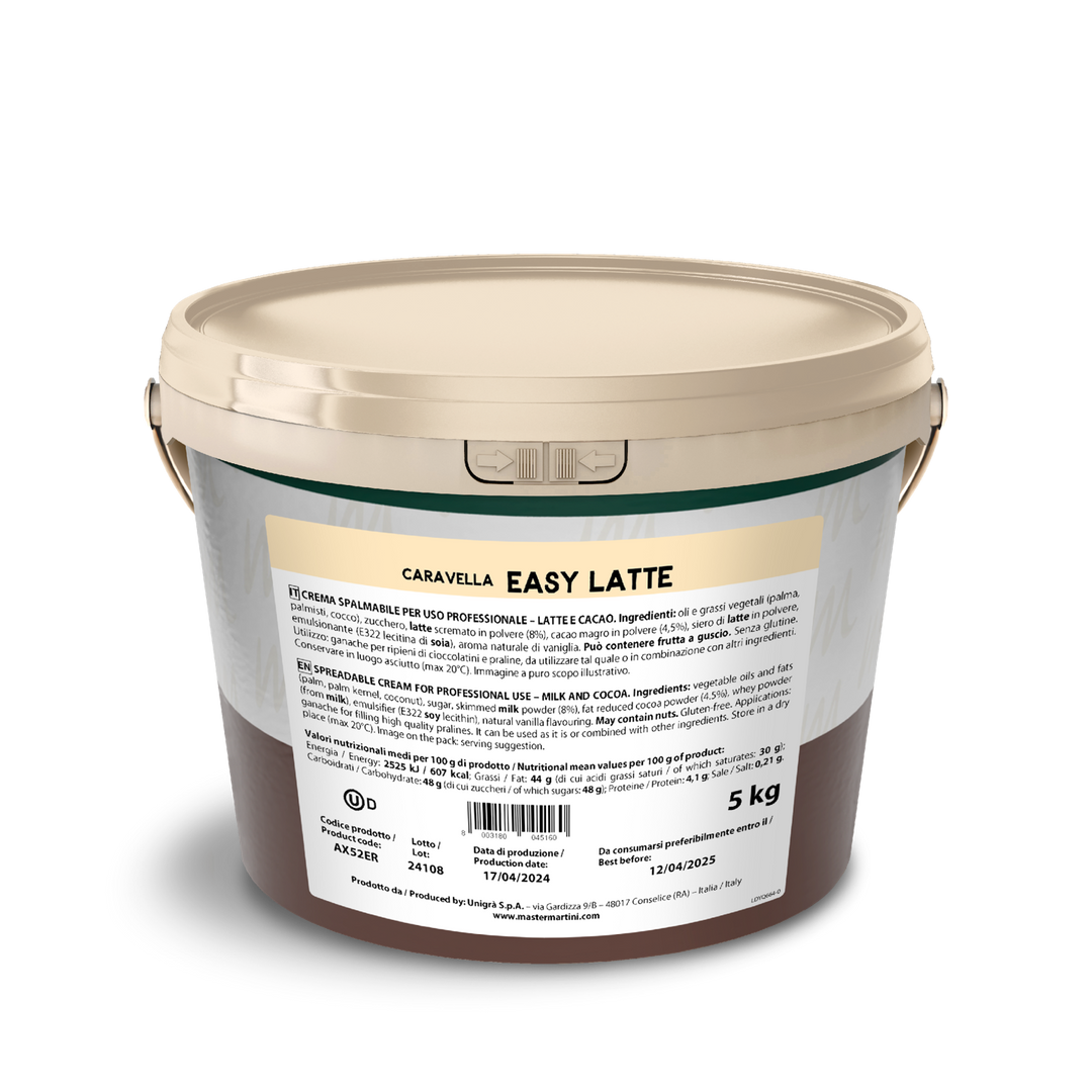 5 KG Bucket of Caravella Easy Latte Ganache by Master Martini - Canadian distribution