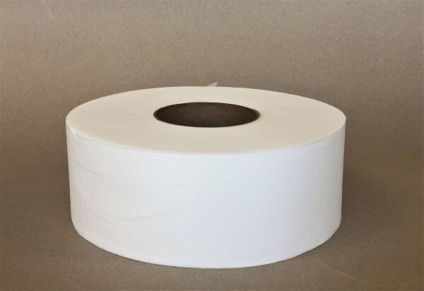 2Ply Jumbo Tissue Bathroom 3.29"x600' 12 Rolls - Disposable Take Away Food Packaging - Canadian Distribution