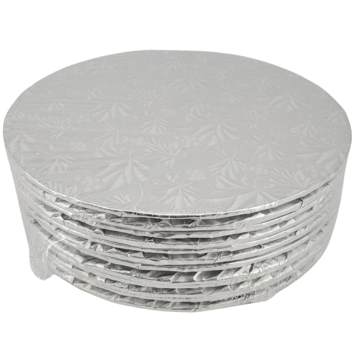 Enjay - Plateau à gâteau - Rond - Argenté - 10x1/4
