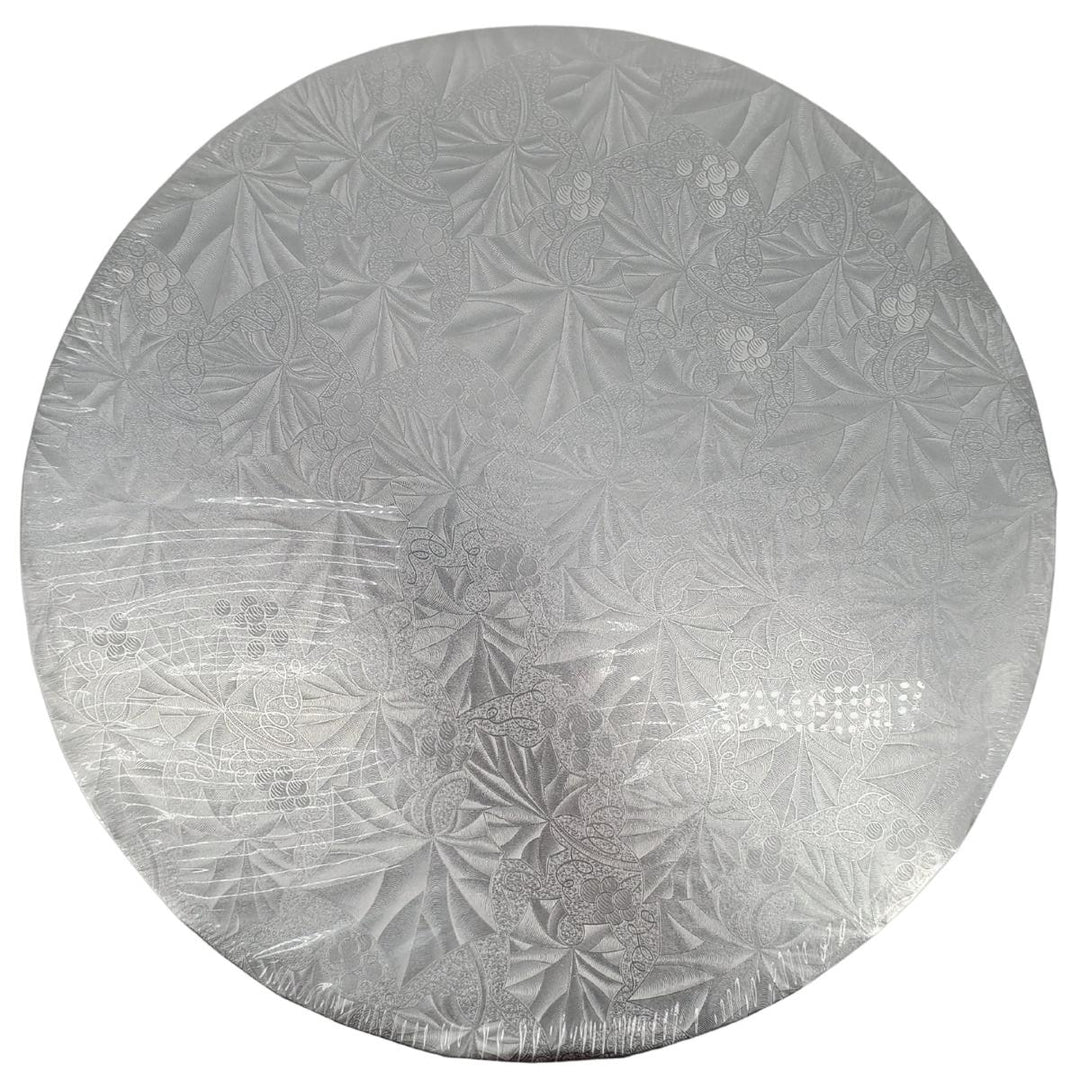 Enjay - Plateau à gâteau - Rond - Argenté - 10x1/4