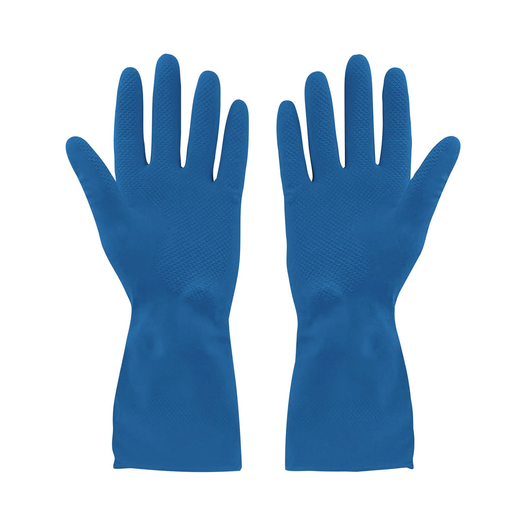 Blue Silverlined Rubber Gloves - Sold By The Case