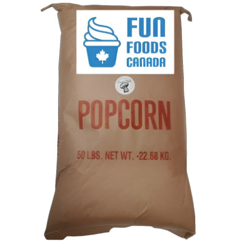 Canadian Wholesale Pop Corn Bulk Bag 50 Lbs. Buy the Mushroom or Butterfly Popcorn Kernels by the pallet