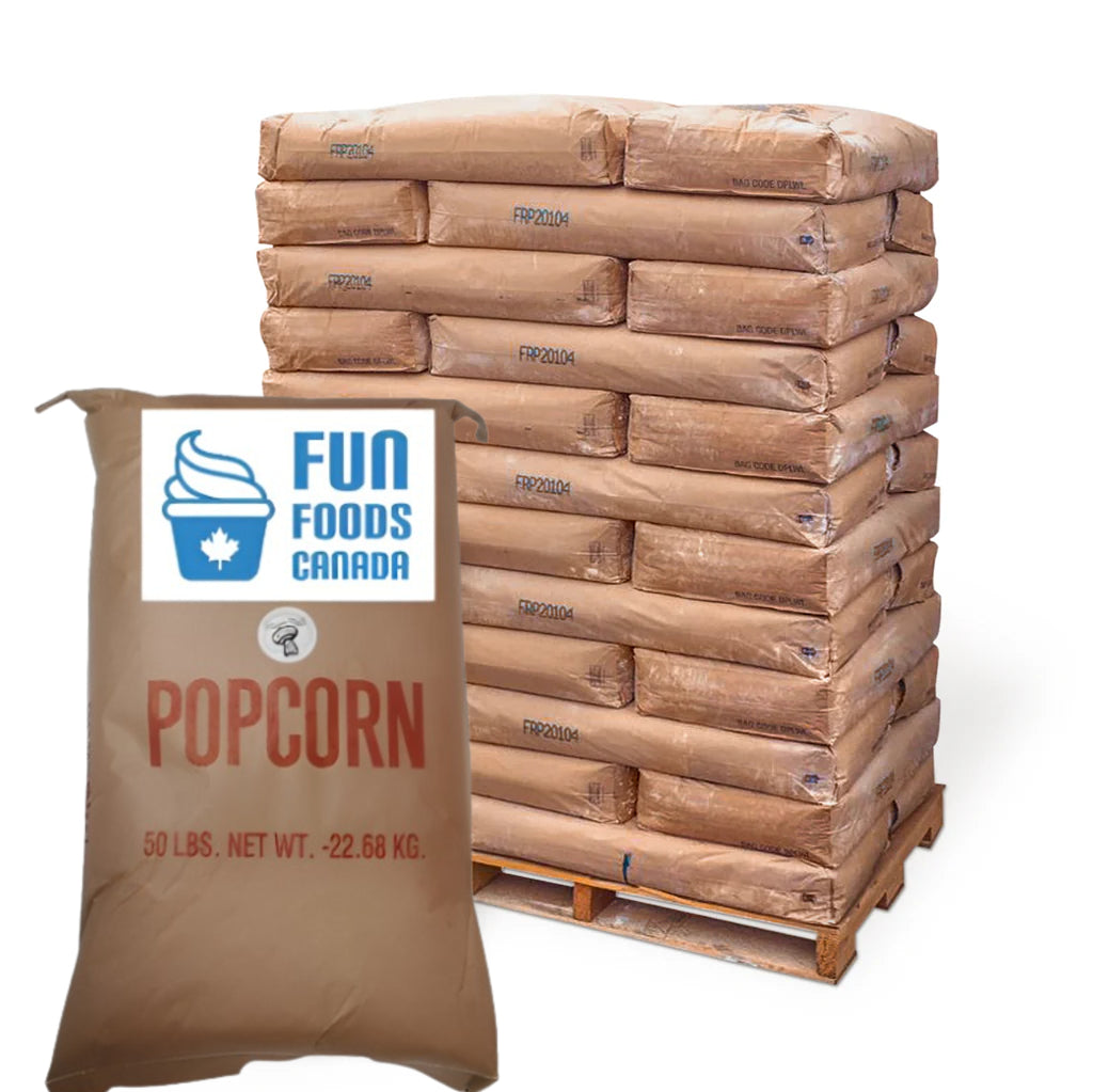 Save on Bulk Mushroom or Butterfly Popcorn Kernels - Buy by the Pallet - Canadian Distributor