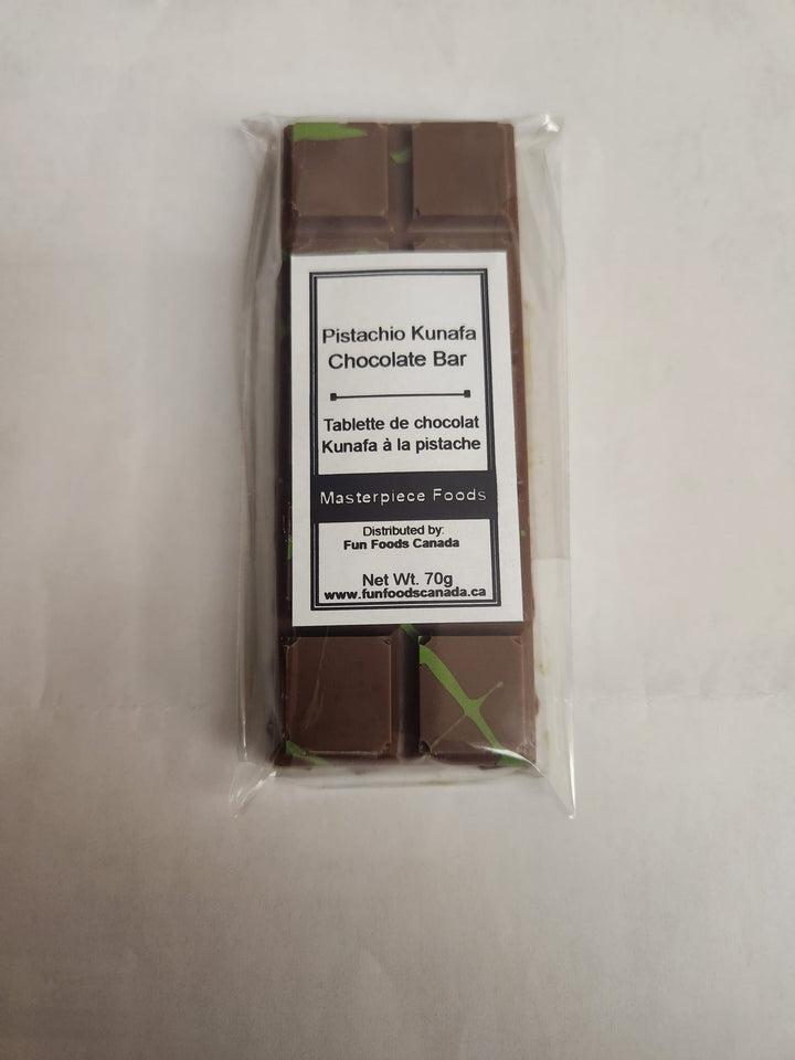 Dubai Chocolate Bar aka Pistachio Kunafa Chocolate Bar - 70g x 6 - Masterpiece Foods - Made in Canada