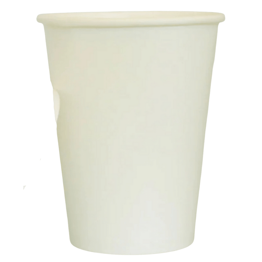 Single Walled White Coffee Cup - 8 oz, 12 oz, 16 oz, 20 oz