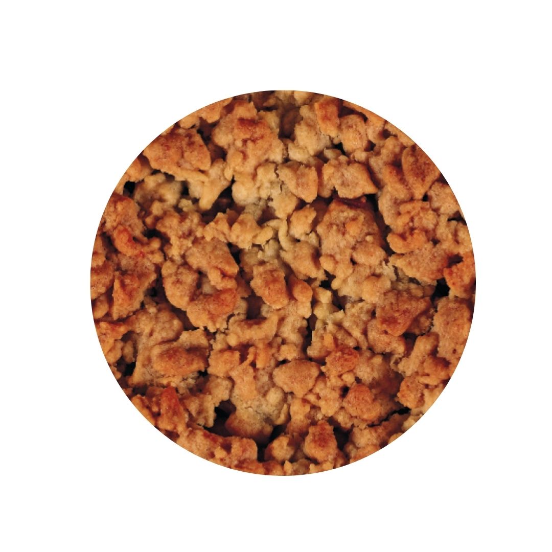 Rubicone caramel crumble close up texture image