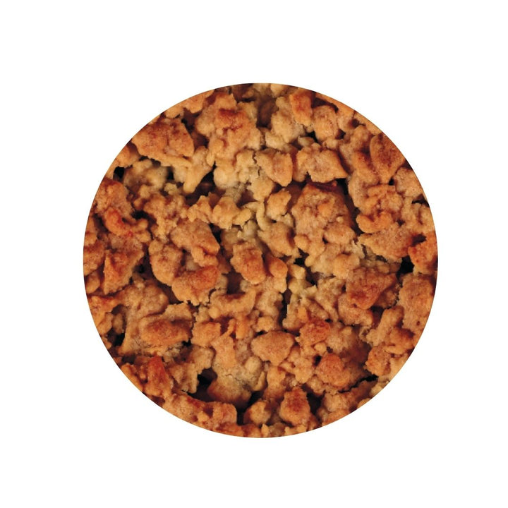 Rubicone caramel crumble close up texture image