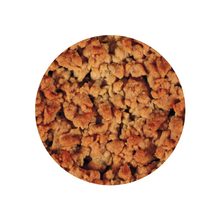 Rubicone caramel crumble close up texture image