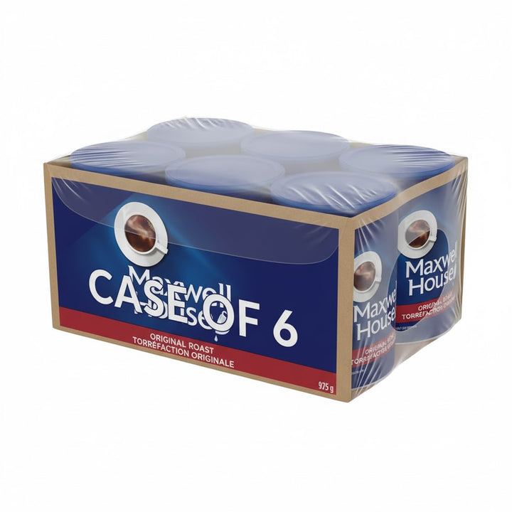 Box of Maxwell House - Original Roast Ground Coffee- 6x925GR - Canadian Distribution