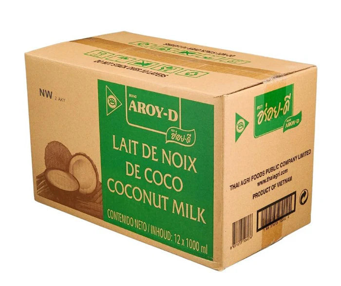 Case of Aroy-D - Coconut Milk - Foodservice - 12 x 1L/Case - Thai Agri Foods - Ships Free Within Canada on Orders Above CAD $199 - Canadian Distribution