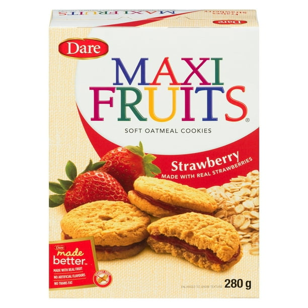 Cookie Strawberry Soft Oatmeal Maxi - 12 x 280 g - Maxi Fruits - Restaurant and Foodservice Ingredients - Canadian Distribution