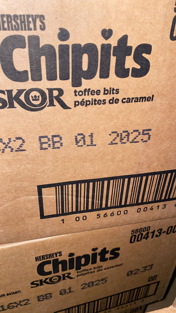 Hershey's Chipits Skor Toffee Bits Pepites de Caramel Bulk Packaging Canada