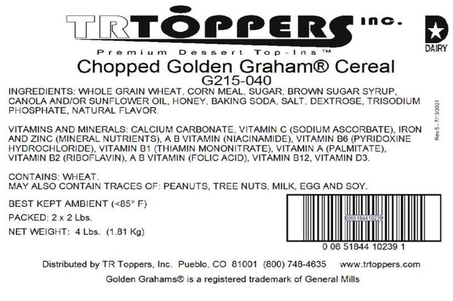 Golden Grahams Candy Toppings | TR Toppers G215-040 | Premium Dessert Toppings, Mix-Ins and Inclusions | Canadian Distribution
