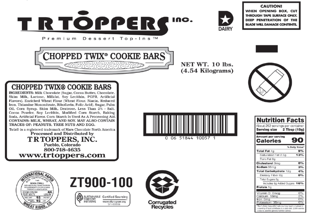 Twix Candy Toppings | TR Toppers T536-100 | Premium Dessert Toppings, Mix-Ins and Inclusions | Canadian Distribution