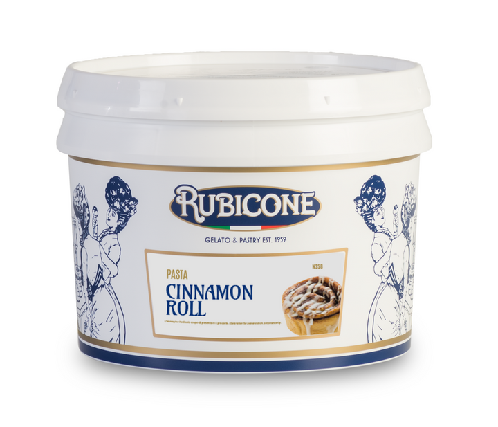 Rubicone Cinnamon Roll Paste 3 KG Bucket on a white background