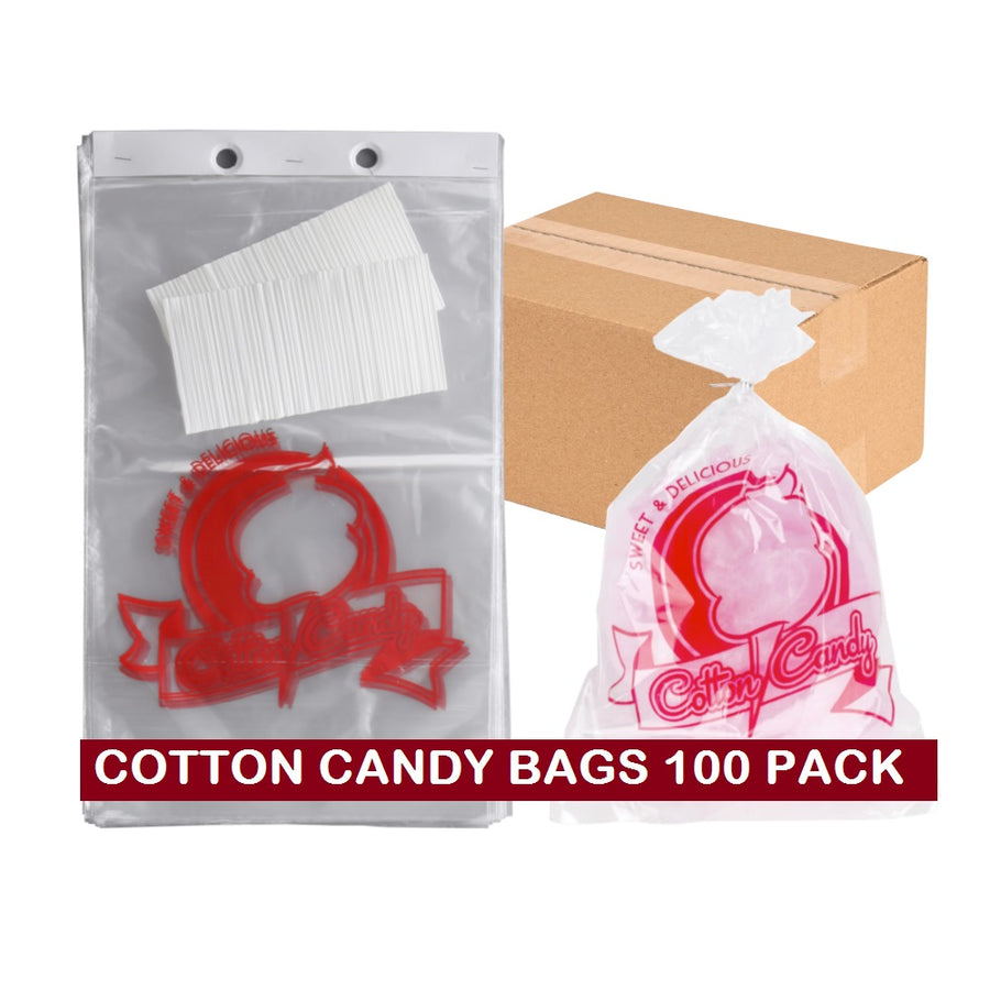 Cotton Candy Bags - 100 Bags Per Carton