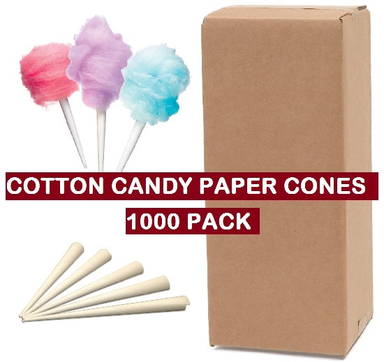 Cotton Candy Cones - 1000 Cones Per Carton