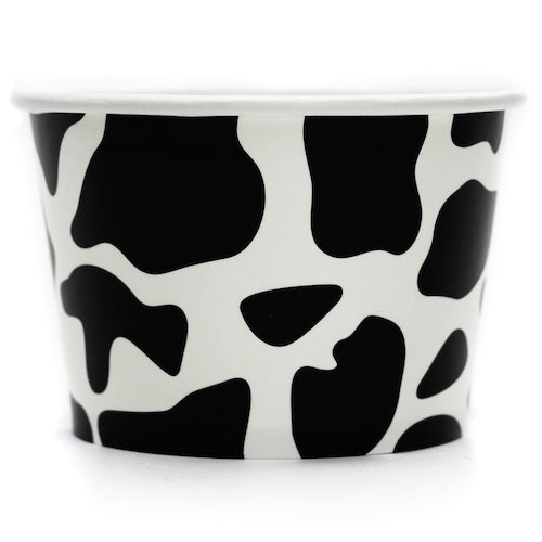 12oz Cow Print Ice Cream Cups (1000/Case)