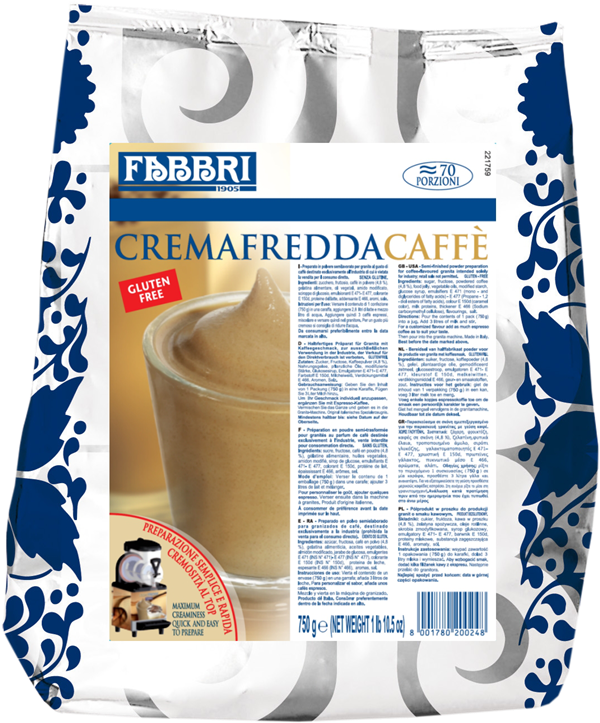 Fabbri Cremafredda Caffe’ - Iced Coffee Cream - 12 x 750g - Fabbri Canada