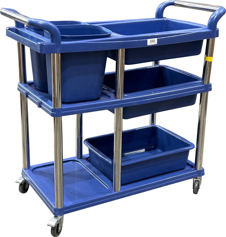 Spartano - Restaurant Cart w/ 3 Trays + 2 Buckets - 4880