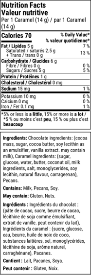 Dark Chocolate Pecan Caramel Truffles - Case of 24 x 160g