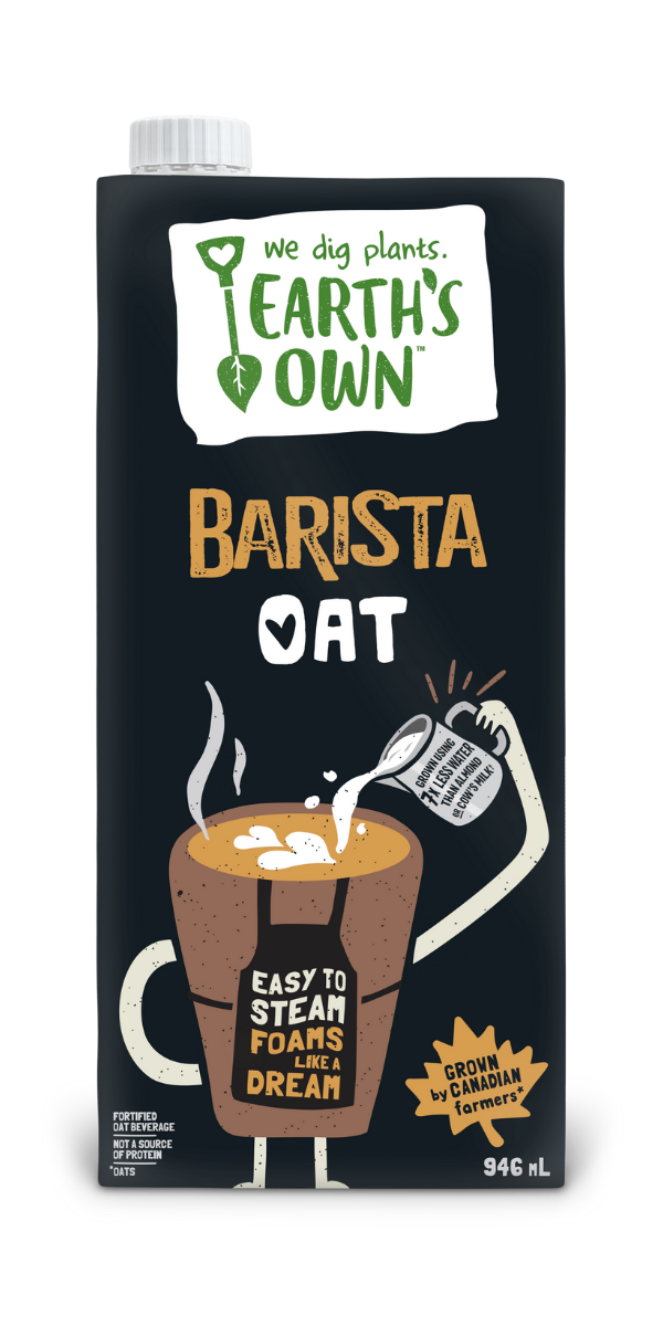 Canadian Distributor of Earth's Own - Oat Milk Alternative - Barista Edition - 12 x 946ml 