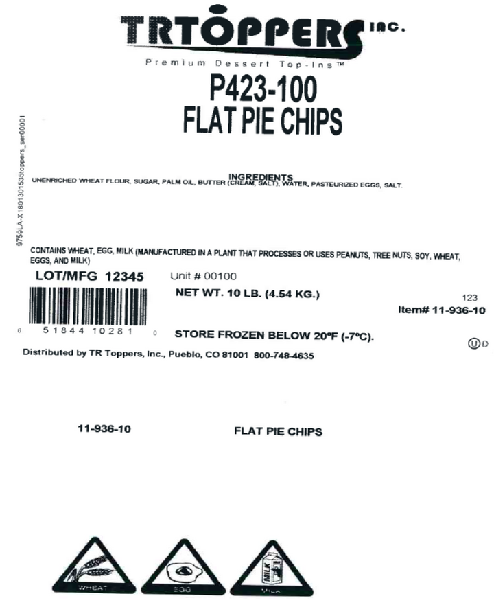 Flat Pie Chips Candy Toppings | TR Toppers P423-100 | Premium Dessert Toppings, Mix-Ins and Inclusions | Canadian Distribution