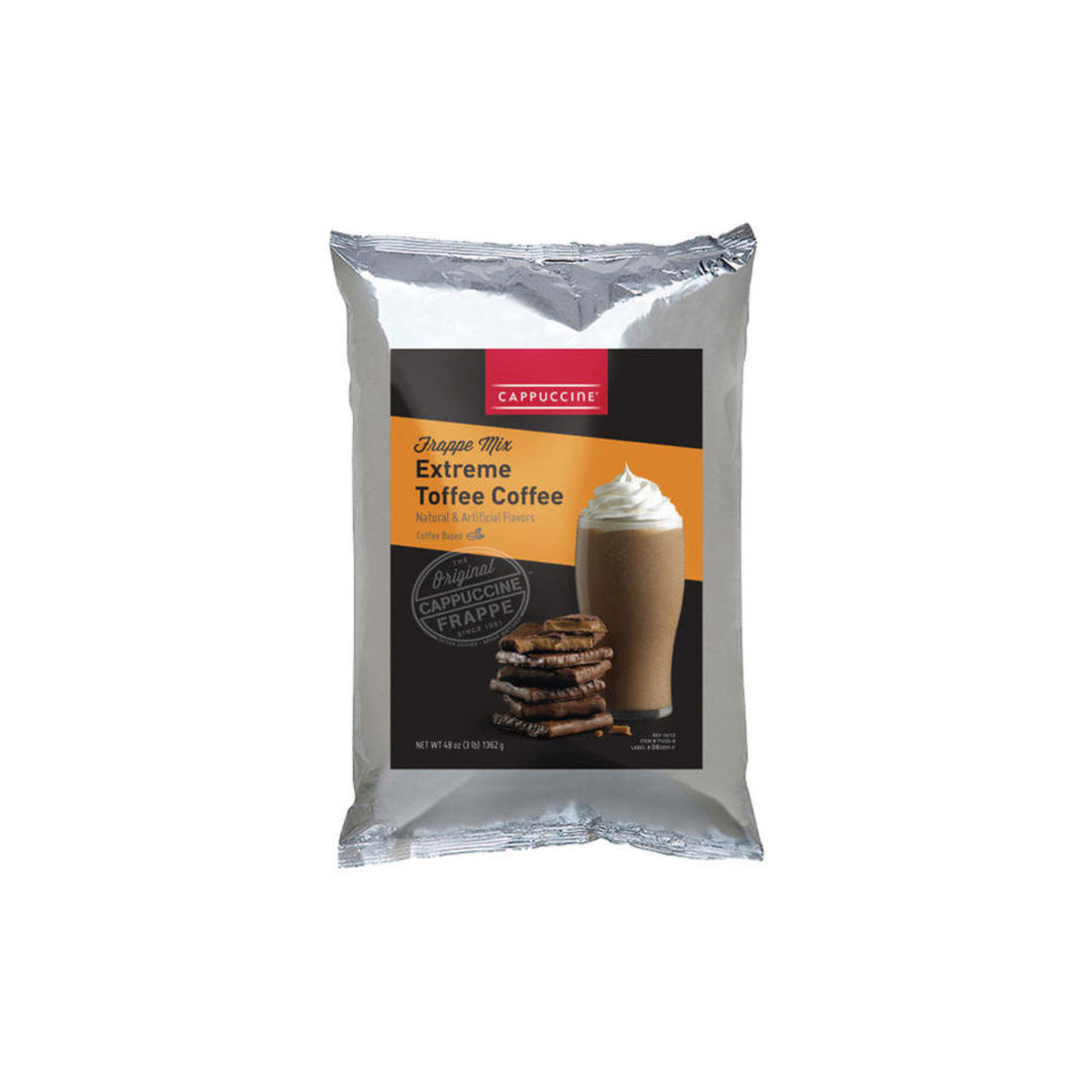 Cappuccine - Extreme Toffee Coffee Frappe Mix - Case of 5 x 3lb bags