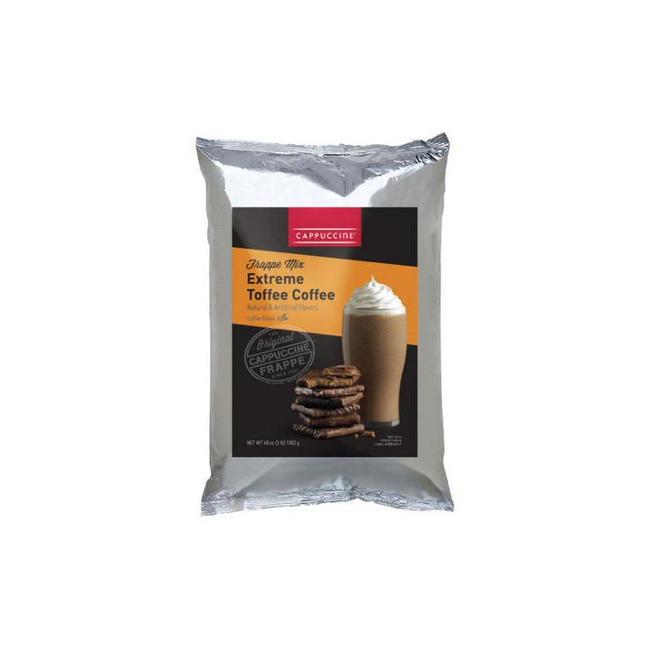 Cappuccine - Extreme Toffee Coffee Frappe Mix - Case of 5 x 3lb bags