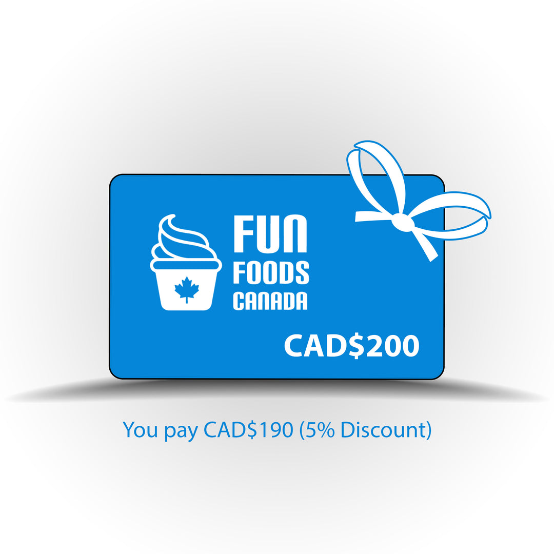 Get More for Your Money. Buy Like A Distributor with Fun Foods Canada's Discount Program (Add To Cart To View Savings)