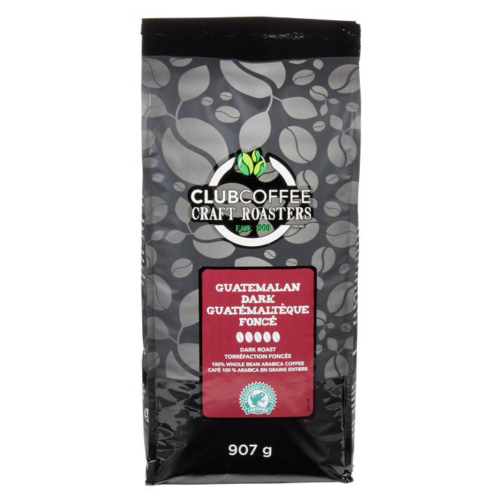 Club Coffee Craft Roasters | Guatemalan Dark - Whole Bean Bag - Case of 8 x 2 LB Bags