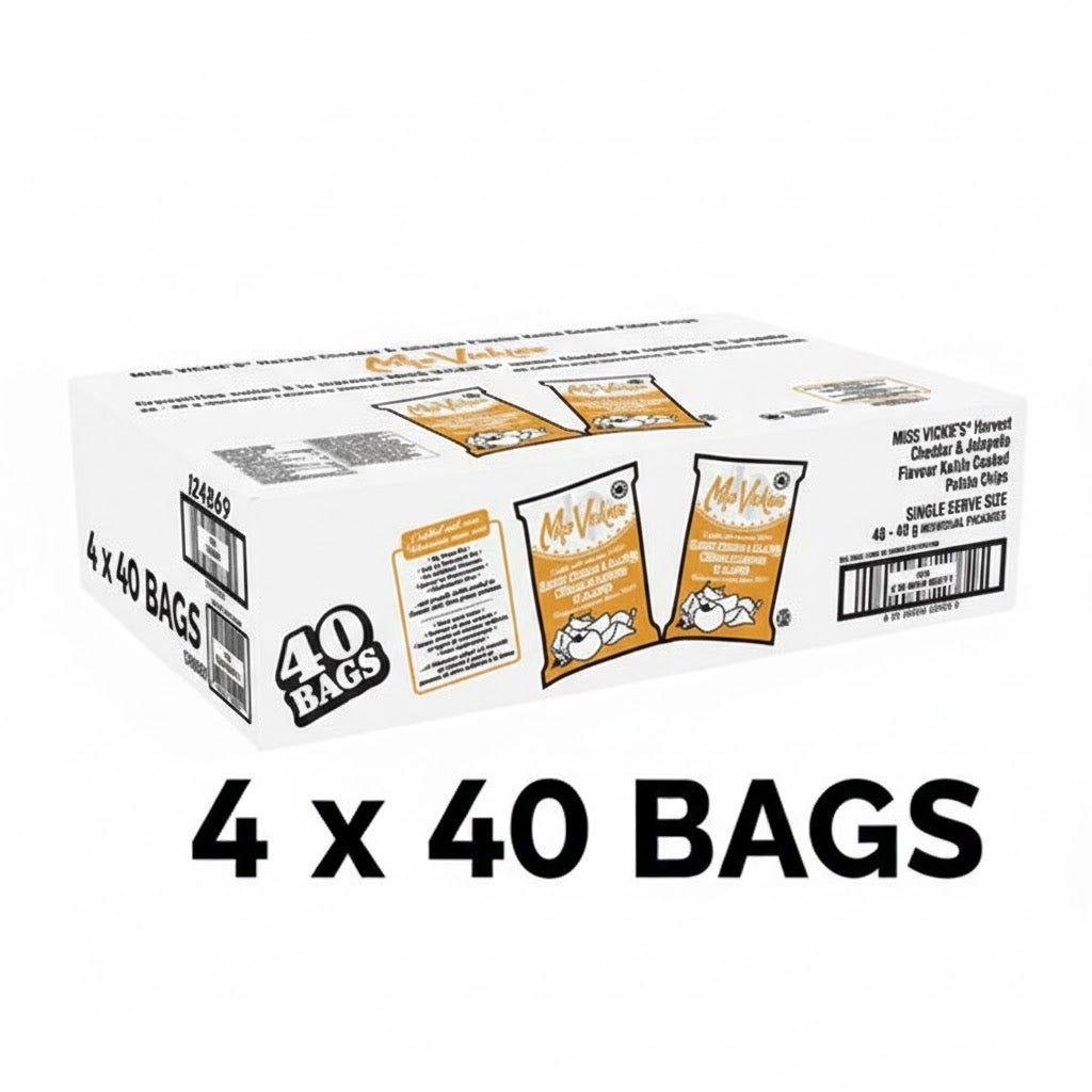 Harvest Cheddar &amp; Jalapeno - 160 x 40 g - Miss Vickie's - Canadian Distribution