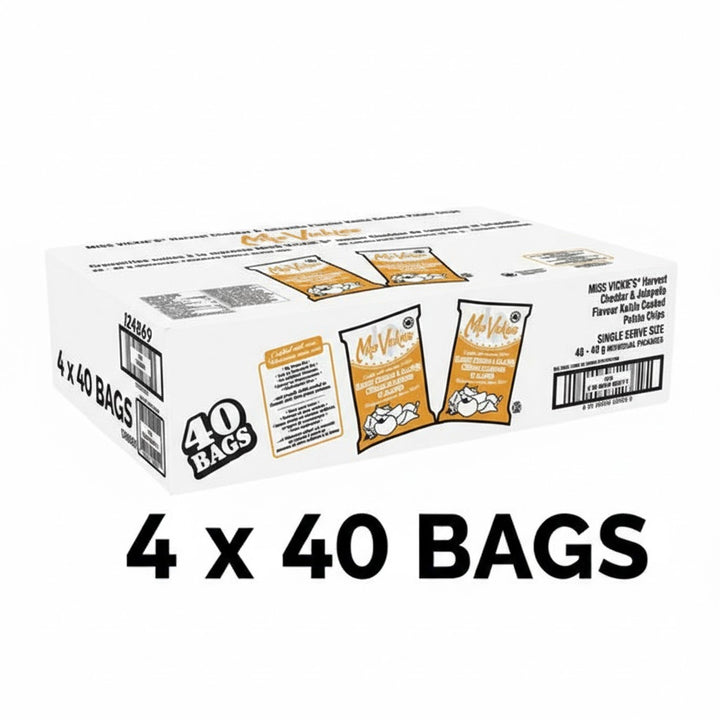 Harvest Cheddar &amp; Jalapeno - 160 x 40 g - Miss Vickie's - Canadian Distribution