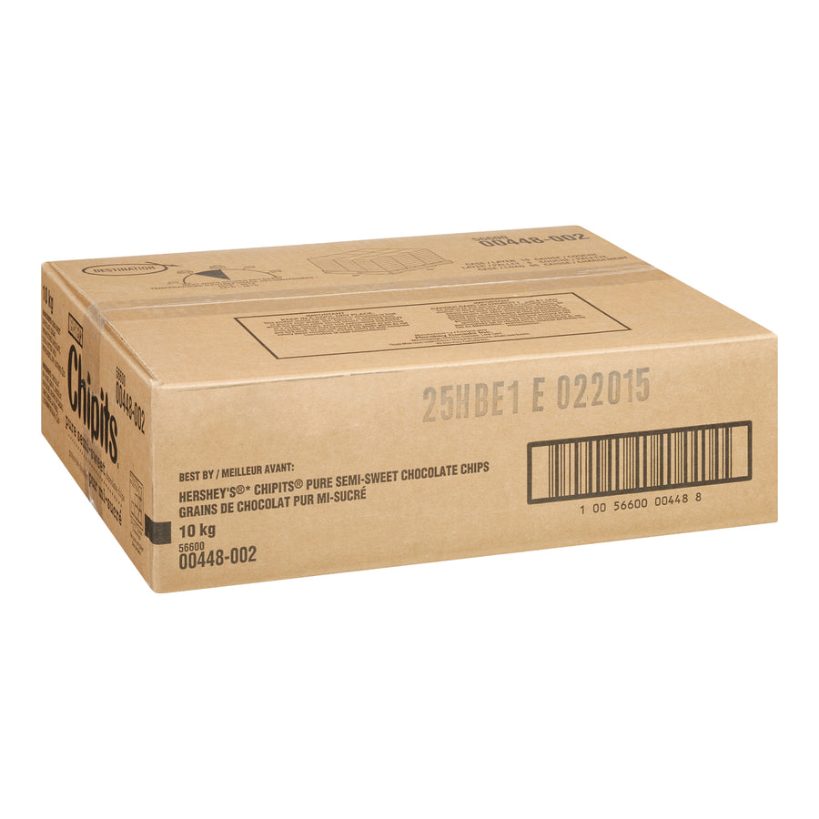 Case of Hershey's - Chipits Semi-Sweet Chocolate Chips - 10KG - Chocolate Chip Pure - Canadian Distribution