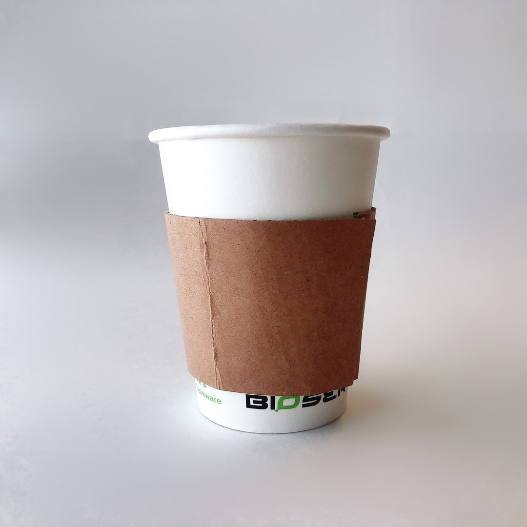 Hot Cup Sleeve - 8/10-20 oz - 1000cs - Disposable Take Away Food Packaging - Canadian Distribution
