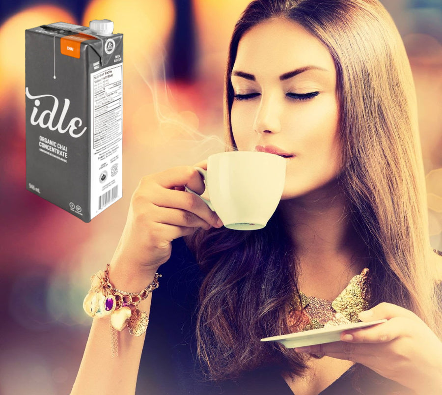 Karak Indian Pakistani Style Chai Mix - Idle Chai Mix - Chai Concentrate - Organic - Vegan - Gluten-Free - Clean Label - Shelf-Stable Liquid Chai Mix - Made in Canada - Canadian Distribution