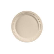 Plate Paper Bagasse 10 in. 10 x 50 - 1 x 500 count - Somi Cups - Packaging and Accessories - Restaurant Supplies and Equipment - Canadian Distribution