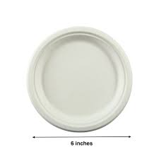 Plate Biodegradable Bagasse Round 6 in. - 1 x 1000 count - Somi Cups - Packaging and Accessories - Restaurant Supplies and Equipment - Canadian Distribution