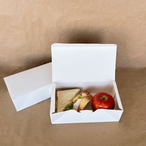 Large Snack Plain Vented 9.25" x 5" x 2.75" 200cs - Disposable Take Away Food Packaging - Canadian Distribution