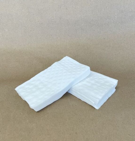 1 Ply White Tall Fold Sugarcane Napkin 18pk/500per 9000cs