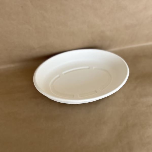 9.3" x 1.6" x 6.65" 24oz. Sugarcane Oval Bowl 300cs BPI