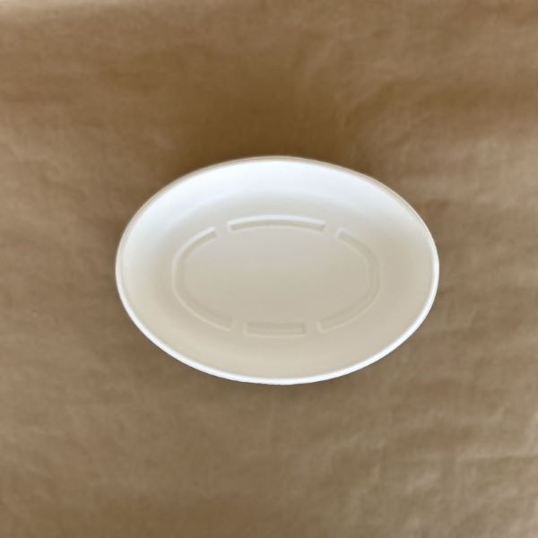 9.3" x 1.6" x 6.65" 24oz. Sugarcane Oval Bowl 300cs BPI - Disposable Take Away Food Packaging - Canadian Distribution