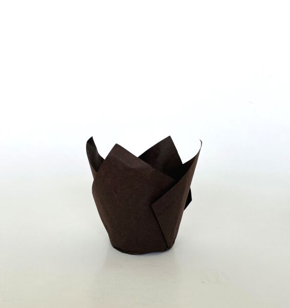 Brown Tulip Muffin Cup  2" x 2.1" 25sl/5000cs 