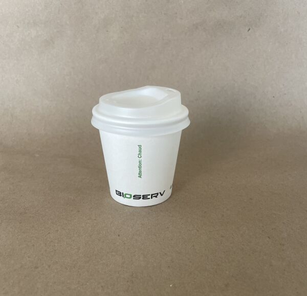 Sip White PLA Compostable Hot Cup Lid - 4/6/8/10-20 oz - 1000cs BPI - Disposable Take Away Food Packaging - Canadian Distribution