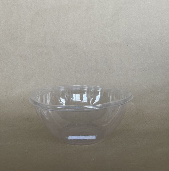 24oz. PLA Floral Salad Bowl Clear 300cs BPI
