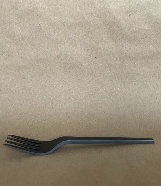 6.5" Black PLA Fork 1000cs BPI - Disposable Take Away Food Packaging - Canadian Distribution